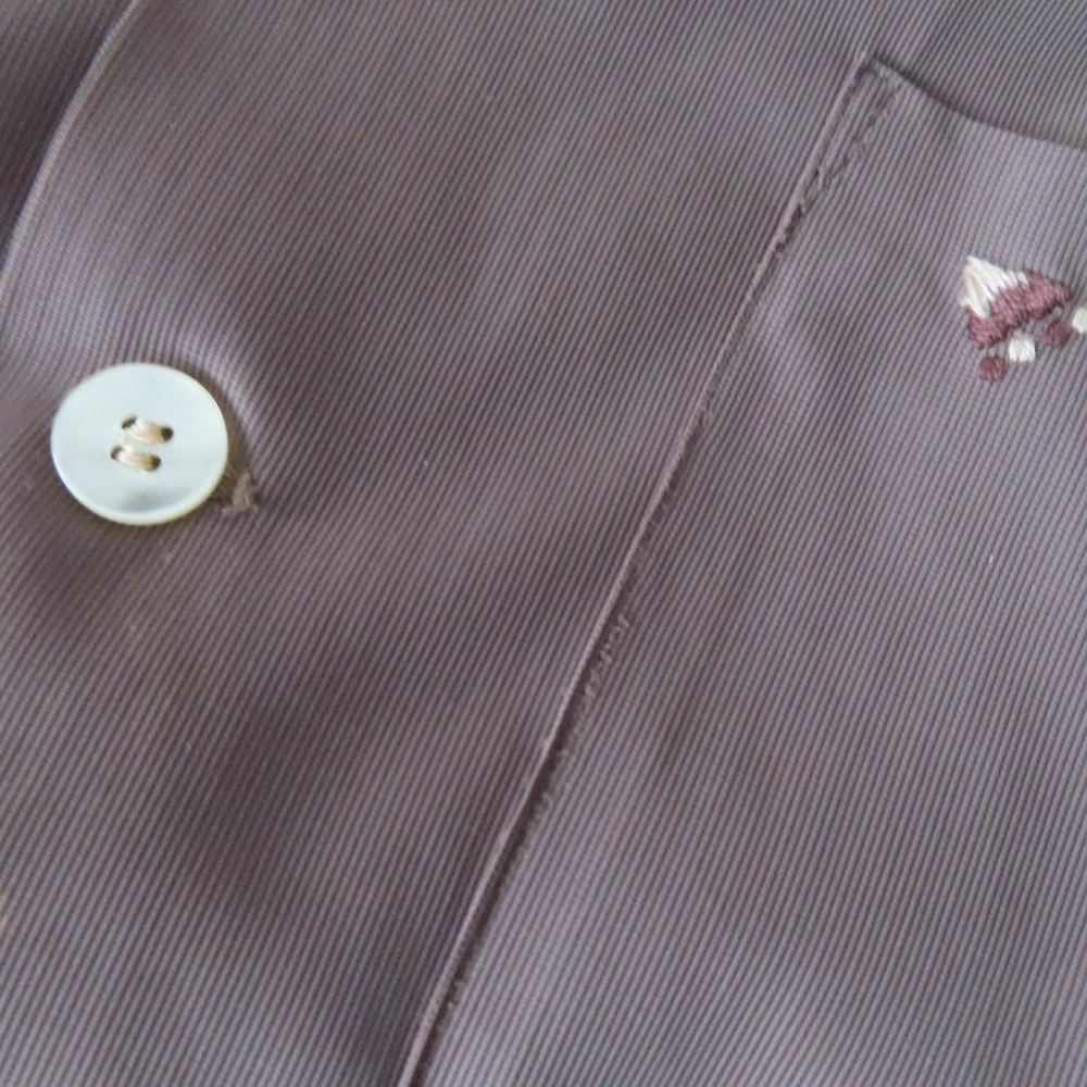 vintage unbranded shirt loop collar mother of pearl buttons 50s 60s - Picture 3 of 11